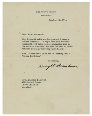 Lot #49 Dwight D. Eisenhower Typed Letter Signed as President - Image 1