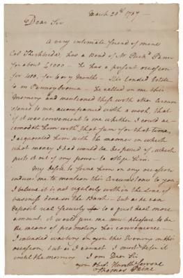 Lot #158 Thomas Paine Autograph Letter Signed - Image 1