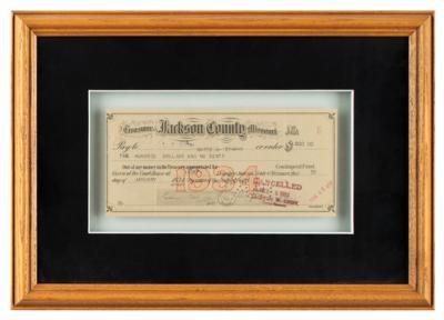Lot #86 Harry S. Truman Signed Check - Image 2