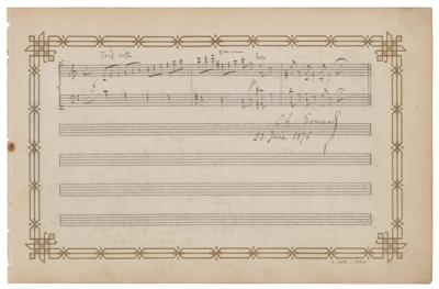Lot #790 Charles Gounod and Ambroise Thomas Autograph Musical Quotations Signed - Image 2