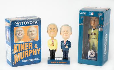 Lot #990 NY Mets: Kiner, Murphy, and Stengel Bobbleheads - Image 1
