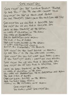 Lot #760 Oasis: Noel Gallagher Set of (10) Handwritten Song Lyrics and Band-Signed CD Booklet - Image 7