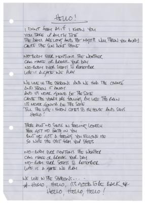 Lot #760 Oasis: Noel Gallagher Set of (10) Handwritten Song Lyrics and Band-Signed CD Booklet - Image 8