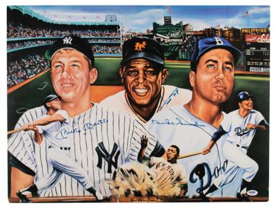 Lot #978 Mantle, Mays, and Snider Signed Print