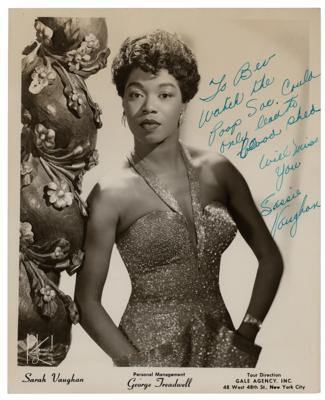 Lot #821 Sarah Vaughan Signed Photograph - Image 1