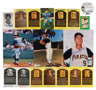 Lot #939 Baseball Hall of Famers (18) Signed Items