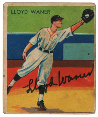Lot #1009 Lloyd Waner Signed 1934 Diamond Stars #16 Baseball Card - Image 1