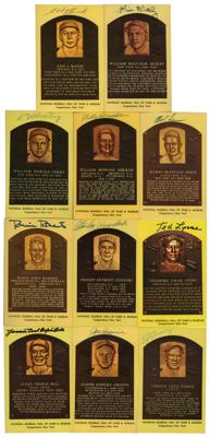 Lot #942 Baseball Hall of Famers (11) Signed HOF Cards - Image 1