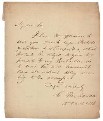 Lot #210 Claudius Buchanan Autograph Letter Signed - Image 1