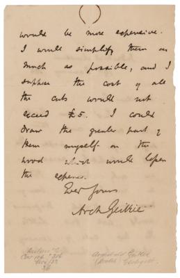 Lot #249 Archibald Geikie (2) Autograph Letters Signed - Image 3