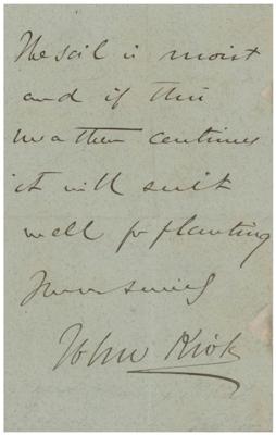 Lot #300 John Kirk Autograph Letter Signed - Image 1