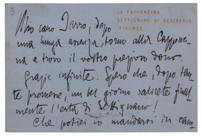 Lot #712 Gabriele D'Annunzio Autograph Letter Signed - Image 2