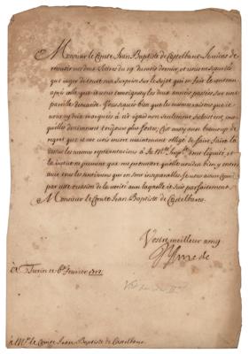 Lot #419 Victor Amadeus II of Sardinia Letter Signed