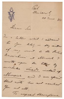 Lot #730 Armin Vambery Autograph Letter Signed - Image 1