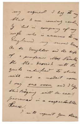 Lot #730 Armin Vambery Autograph Letter Signed - Image 2