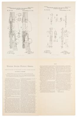 Lot #361 Ferdinand Ritter von Mannlicher Automatic Firearm Patent Lithograph - Image 1