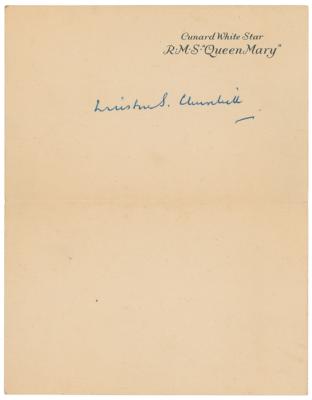 Lot #163 Winston Churchill Signature