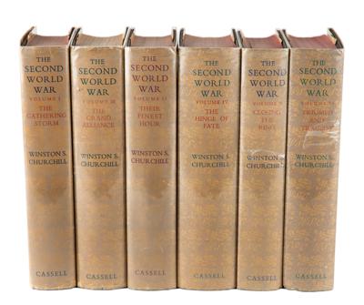 Lot #165 Winston Churchill: First Edition Set of The Second World War, Volumes I-VI