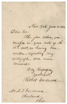 Lot #440 Robert Anderson Autograph Letter Signed - Image 1