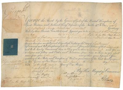 Lot #294 King George III Document Signed