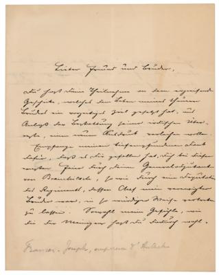 Lot #243 Franz Joseph I of Austria Autograph Letter Signed