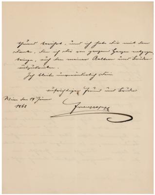 Lot #243 Franz Joseph I of Austria Autograph Letter Signed - Image 2