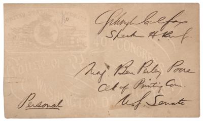 Lot #223 Schuyler Colfax Autograph Letter Signed and Free Frank - Image 2