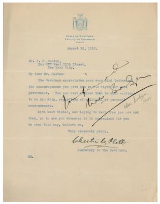 Lot #396 William Sulzer Endorsement and Chester Platt Typed Letter Signed - Image 1