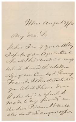 Lot #383 Horatio Seymour Autograph Letter Signed