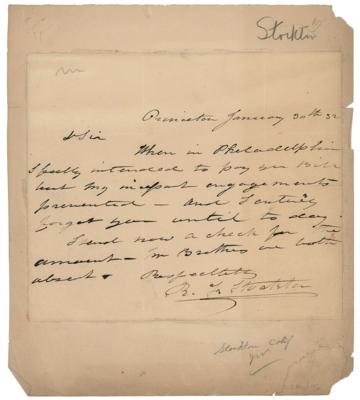 Lot #509 Robert F. Stockton Autograph Letter Signed - Image 1