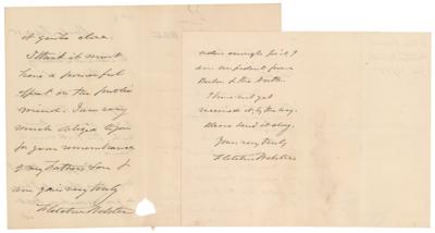 Lot #514 Fletcher Webster (2) Autograph Letters Signed - Image 1