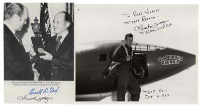 Lot #535 Chuck Yeager and Gerald Ford (2) Signed Items - Image 1