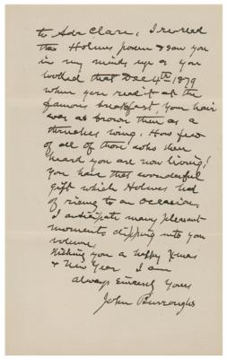 Lot #709 John Burroughs Autograph Letter Signed - Image 2