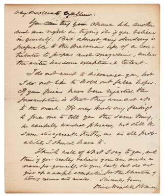 Lot #716 Oliver Wendell Holmes, Sr. Autograph Letter Signed - Image 3