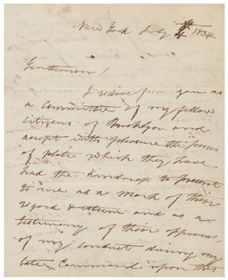 Lot #459 Isaac Chauncey Autograph Letter Signed - Image 1