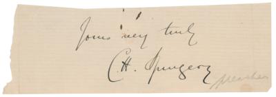 Lot #393 Charles Spurgeon Signature