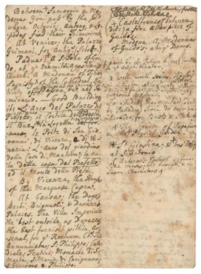 Lot #703 Horace Walpole Handwritten Manuscript - Image 2