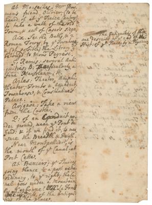 Lot #703 Horace Walpole Handwritten Manuscript - Image 3