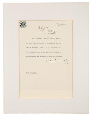Lot #166 Winston Churchill and King George VI Document Signed - Image 2