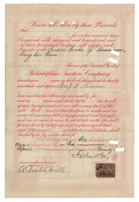 Lot #414 Titanic: George Widener Document Signed - Image 2
