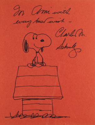 Lot #683 Charles Schulz Signed Sketch in Book - Image 2