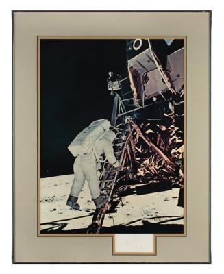 Lot #541 Neil Armstrong and Buzz Aldrin Signature Display - Image 1