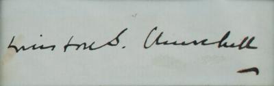 Lot #164 Winston Churchill Signature - Image 2