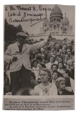 Lot #782 Gustave Charpentier Signed Photograph with Autograph Musical Quotation Signed - Image 1