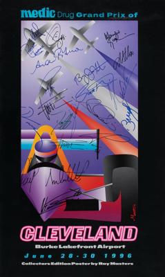 Lot #973 Indianapolis 500 Multi-Signed Poster