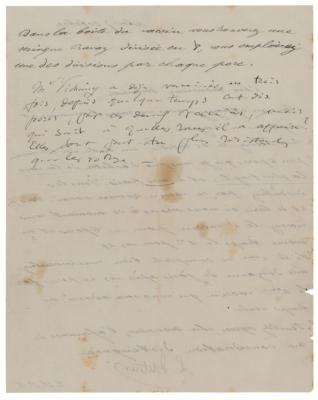 Lot #145 Louis Pasteur Letter Signed - Image 2