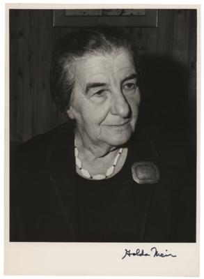 Lot #327 Golda Meir Signed Photograph