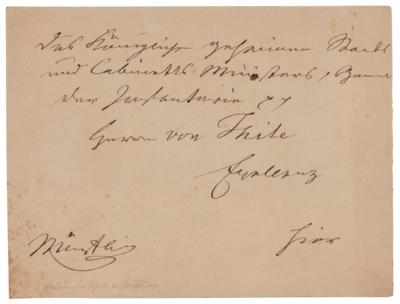 Lot #493 Karl Freiherr von Muffling Autograph Note Signed - Image 1