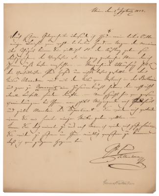 Lot #510 Friedrich Karl von Tettenborn Autograph Letter Signed - Image 1