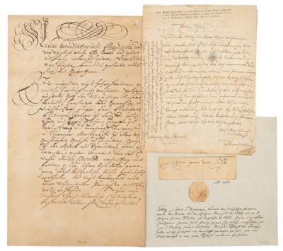 Lot #511 Thirty Years' War: Tilly, Bernard, and Traun (3) Autographs